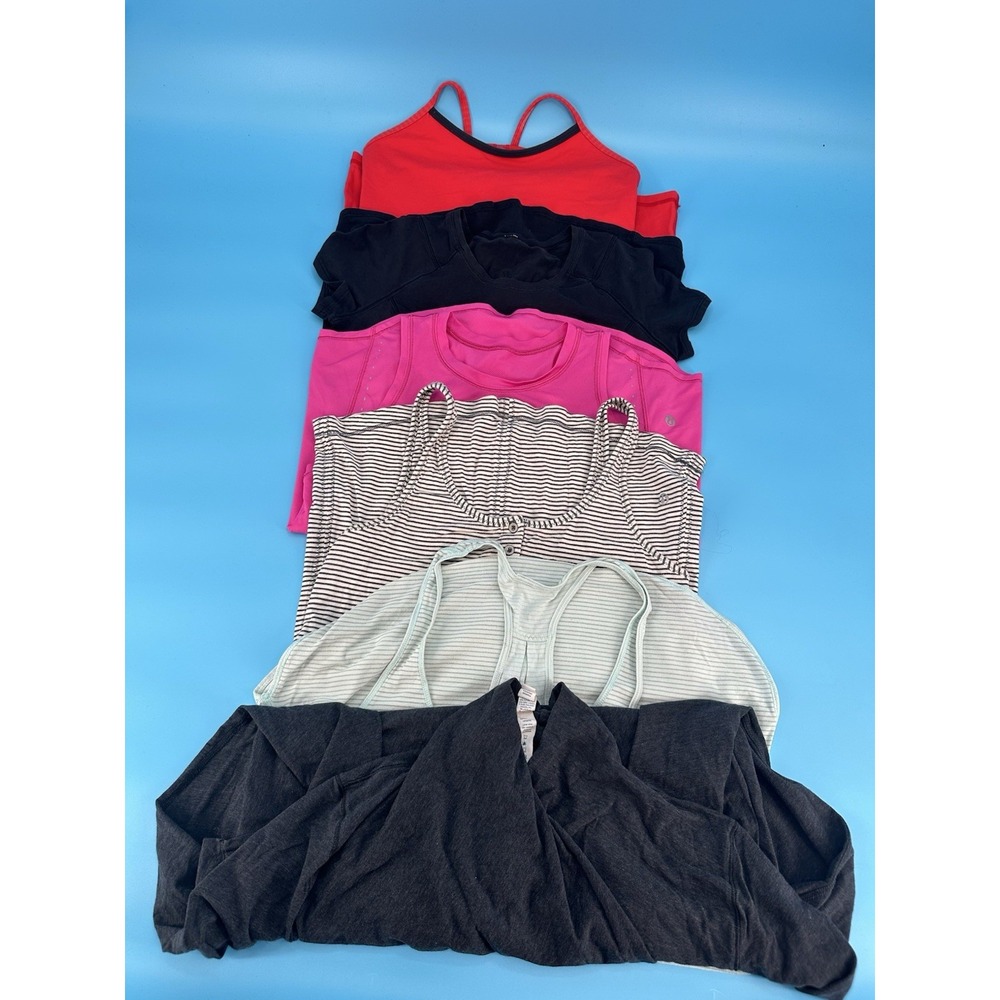 X6 Lululemon Tank Tops Athletica/Short Sleeve &‎ Long Sleeve W's Sz 6 Multicolor